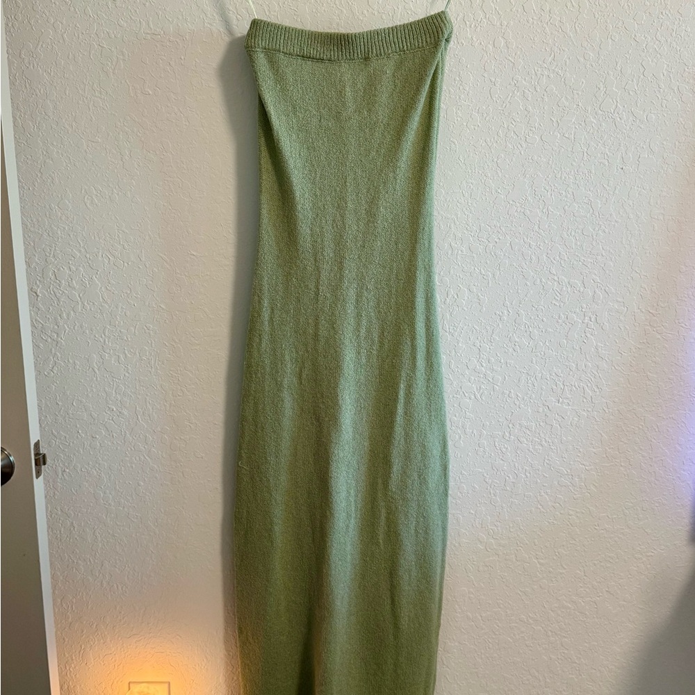 Green knit Maxi Dress